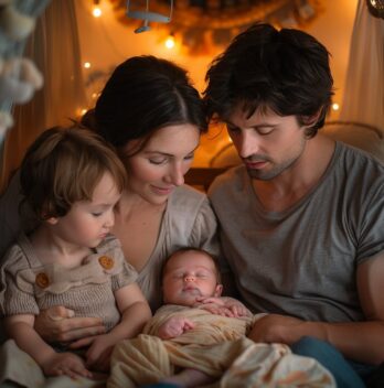 Tisser des liens familiaux autour du ciel de lit de bébé