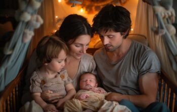 Tisser des liens familiaux autour du ciel de lit de bébé