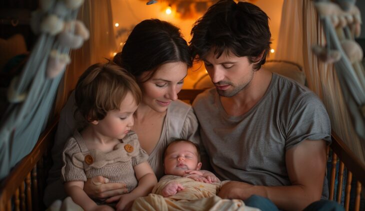 Tisser des liens familiaux autour du ciel de lit de bébé
