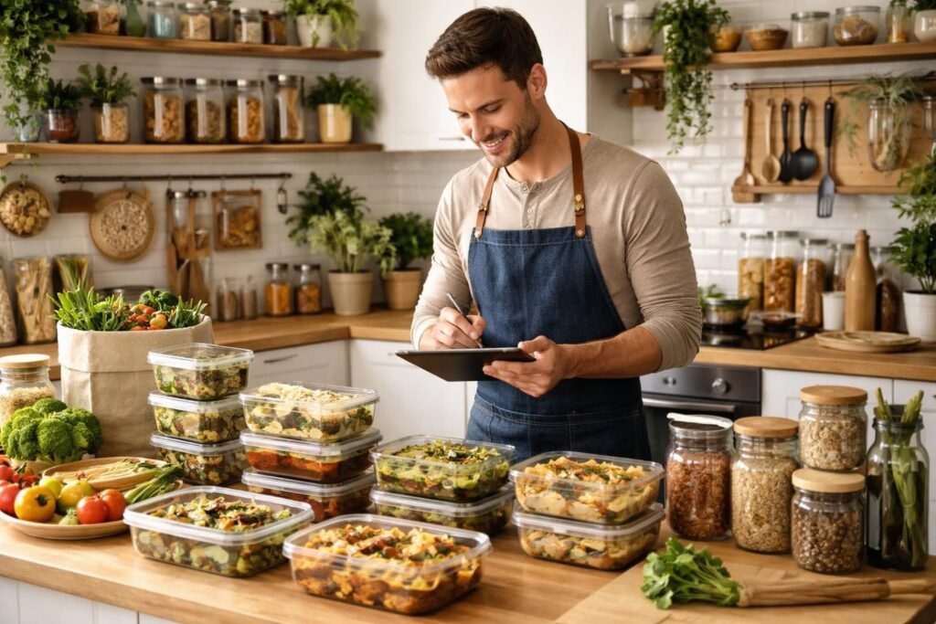 Économiser au quotidien comme homme au foyer avec batch cooking, DIY et gestion intelligente