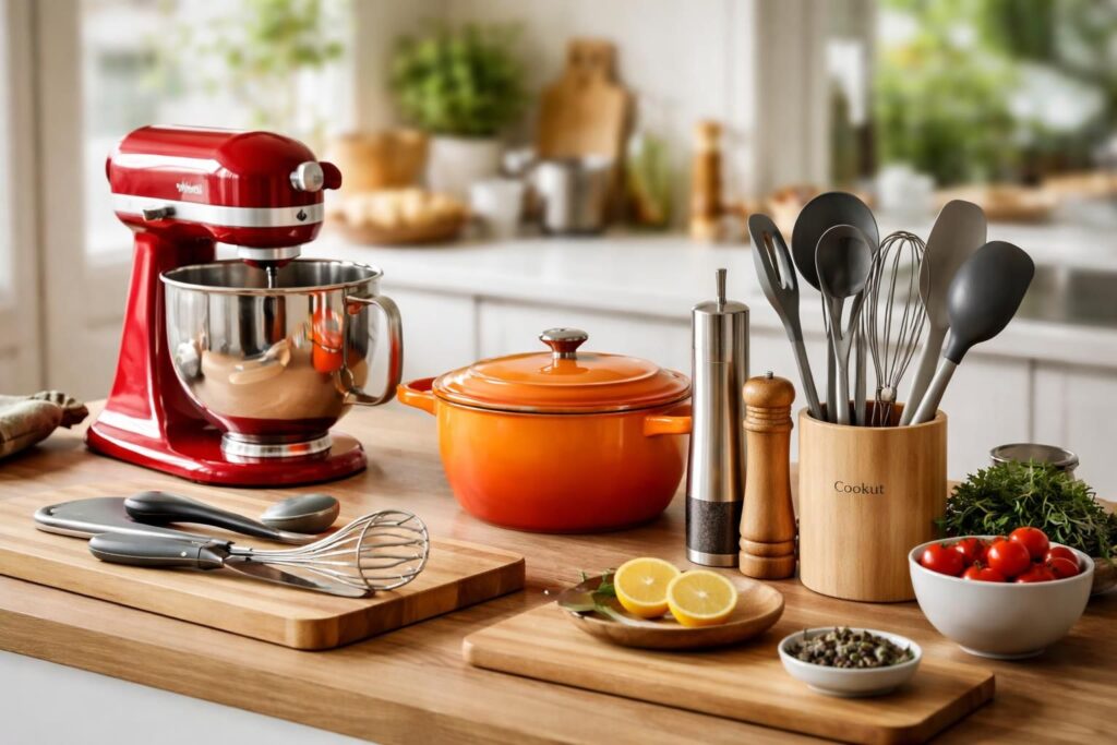 Ustensiles cuisine et électroménager pour chefs maison chez Cookut, KitchenAid et Le Creuset