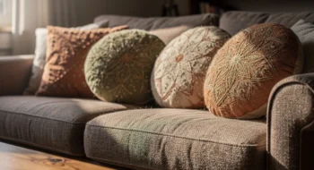 Coussins ronds brodés : la touche artisanale à adopter dans votre intérieur