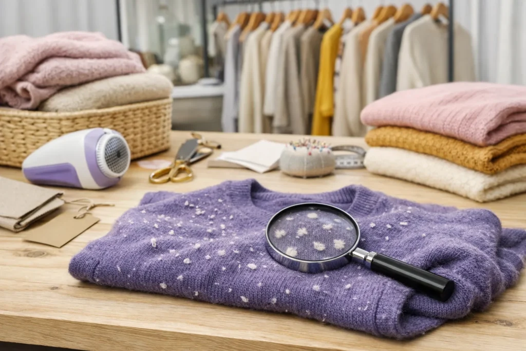 Un vêtement qui boulochait déjà en magasin ne s’arrangera pas